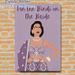 Pin The Bindi On The Bride Painting Poster, Vibrant Minimalist Style, Elegant Indian Bride In Purple Embellished Outfit Poster, Interactive Party Game_maomaolike.com