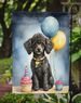 Black Toy Poodle Happy Birthday Garden Flag Mailbox Flag Decorative Yard Flag Banner Outside Patio Artwork Yard Flower Beds, Garden Size, Multicolor_maomaolike.com