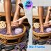 Lavender Foot Spa Painting Poster, Gentle Soothing Foot Care Scene Poster, Calming Wellness Design Brings Tranquil Vibe Ideal For Spa Room, Bedroom_maomaolike.com
