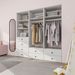 Livelylodge Modular Wardrobe Closet - Freestanding White Closet With Spacious Storage Shelves And Hanging Rods 70.86"W X 16.04"D X 70.86"H_maomaolike.com