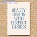Lash Quote Painting Poster, Minimalist Blue Typography Poster, Elegant Beauty-themed Wording Ideal For Beauty Salon, Bedroom Wall Decor_maomaolike.com
