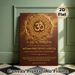 Gayatri Mantra & Om Symbol Painting Poster, Gilded Intricate Mandala Style Poster, Sacred Spiritual Design With Holy Verses, Ideal For Meditation_maomaolike.com