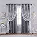 Double Layer Curtains Hollow Star Blackout Rod Punching Short Curtains_maomaolike.com