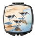 Sandpipers Compact Mirror Decorative Travel Makeup Mirror For Women Girls Gifts Pocket Makeup Mirror Folding Handheld_maomaolike.com
