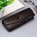 Unisex PU leather reading glasses storage box for the elderly can wear a belt_maomaolike.com
