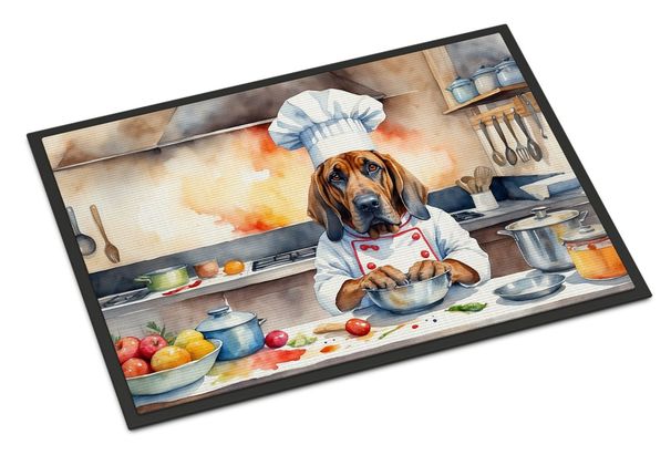 Bloodhound The Chef Doormat Front Door Mat Indoor Outdoor Rugs For Entryway, Non Slip Washable Low Pile, 24H X 36W_maomaolike.com