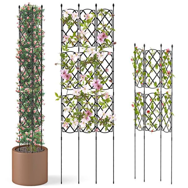 3-Pack Outdoor Sturdy Reliable Construction Plant Support Frame For Raised Garden Bed_maomaolike.com