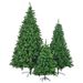 8FT, 6FT, 4FT Pre-Lit Pencil Christmas Trees, 3-set Slim Artificial Christmas Tree With Snow Flocking, Xmas Holiday Decoration Tree, 1455 Branch Tips, 520 LED Lights, 11 Lighting Modes_maomaolike.com