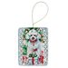 Poodle Christmas Porcelain Ornament Christmas Tree Hanging Decorations For Home Christmas Holiday, Rectangle, Gift, Multicolor_maomaolike.com