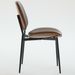 Dining Chairs Set Of 2 Mid Century Modern Retro Leather Chair With Walnut Bentwood Back Upholstered Seat Metal Legs Adjustable Foot For Kitchen Dining Room Chairs Brown PU,SW1849BR_maomaolike.com