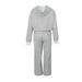Women's Clothing Early spring outfit suit 2024 spring new women's casual hooded sweatshirt sports wide leg pants two piece suit_maomaolike.com