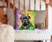 Cane Corso King Of Mardi Gras Throw Pillow Machine Washable, Indoor Outdoor Decorative Pillow For Couch, Bed Or Patio, 14Hx14W_maomaolike.com