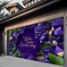 Glitter Purple 50th Birthday Party Banner - 2D Flat Polyester Backdrop With Golden Lettering, Wall Hanging Photo Props, Party Decor_maomaolike.com