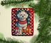 Maltese Holiday Christmas Porcelain Ornament Christmas Tree Hanging Decorations For Home Christmas Holiday, Rectangle, Gift, Multicolor_maomaolike.com
