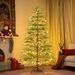 6 Feet Artificial Christmas Tree with 612 Tips and LED Lights, Includes Metal Stand for Xmas Decoration_maomaolike.com