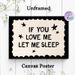 Sleep Quote Painting Poster, Minimalist Black & White Typography Poster, Humorous Relatable Message With Scalloped Border And Star Accents, Ideal For_maomaolike.com