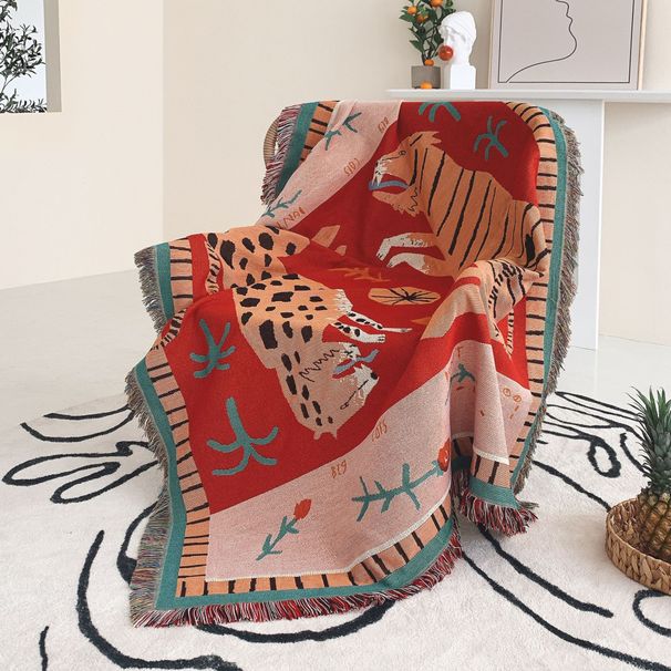 Camping Outdoor Sofa Ins Style Trunk Stall Line Bohemian Picnic Blanket_maomaolike.com