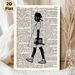Vintage Schoolgirl Silhouette Painting Poster, Retro Newspaper-style Black & White Artistic Poster, Unique Literary-inspired Decor For Home, Study_maomaolike.com