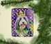 Bearded Collie King Of Mardi Gras Porcelain Ornament Christmas Tree Hanging Decorations For Home Christmas Holiday, Rectangle, Gift, Multicolor_maomaolike.com