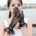 Unisex Summer thin sexy mesh gloves black and white red ceremonial women's wedding high elastic spandex sunscreen gift gloves_maomaolike.com