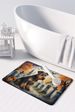 Airedale Terrier Spooky Halloween Memory Foam Kitchen Mat Machine Washable Anti-Fatigue Mat Cushion Comfort Bath Mat Or Kitchen Rug_maomaolike.com