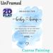 Baby Bump Measure Game Painting Poster, Light Blue Watercolor Style Poster, Interactive Party Game Decor Suitable For Baby Shower Gatherings_maomaolike.com