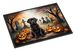 Chocolate Labrador Retriever Spooky Halloween Doormat Front Door Mat Indoor Outdoor Rugs For Entryway, Non Slip Washable Low Pile, 24H X 36W_maomaolike.com