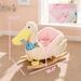 Baby Rocking Horse, Kids Ride On Pelican Rocking Horse For Toddlers 18–36 Months With Realistic Duck Sound, White_maomaolike.com