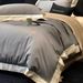 1 Pure Long-staple Four-piece Set High-end Splicing Embroidery Naked Sleep Grade Bedding 100S Full Cotton Silky Soft_maomaolike.com