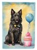 Belgian Sheepdog Happy Birthday House Flag Large Porch Sleeve Pole Decorative Outside Yard Banner Artwork Wall Hanging, Polyester, House Size, Multicolor_maomaolike.com