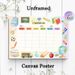 School Timetable Painting Poster, Colorful Watercolor School Supplies Themed Poster, Practical Tool To Organize Daily Classes, Ideal For Classroom And_maomaolike.com