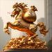 Hot-Selling Wealth-Attracting Golden Horse Stickers For Wall Decoration, Entrance, Glass, Kitchen, Bedside, Bedroom,_maomaolike.com