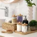 Clear Black Qtip Holder Dispenser With Lids Apothecary Jar Containers For Vanity Organizer Storage - Bathroom_maomaolike.com