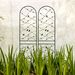 2 Pack Metal Garden Trellis 86.7" X 19.7" Rustproof Trellis For Climbing Plants Outdoor Flower Support Bird Deco Black_maomaolike.com