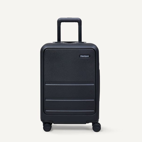 FlexiSpot PC Hardside Expandable Luggage With Spinner Wheels, Black, 20-Inch_maomaolike.com