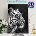 Tiger Themed Painting Poster, Monochrome Realistic Tiger Portrait Poster, Detailed Wildlife Artwork, Ideal For Living Room, Office And Home Decor_maomaolike.com