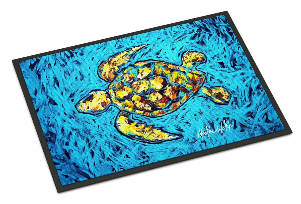 Turtle Drive Doormat Front Door Mat Indoor Outdoor Rugs For Entryway, Non Slip Washable Low Pile, 24H X 36W_maomaolike.com