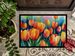 Tulips In Watercolor Doormat Front Door Mat Indoor Outdoor Rugs For Entryway, Non Slip Washable Low Pile, 24H X 36W_maomaolike.com