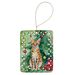 Serengeti Cat By The Christmas Tree Porcelain Ornament Christmas Tree Hanging Decorations For Home Christmas Holiday, Rectangle, Gift, Multicolor_maomaolike.com