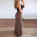 Women's Clothing Elegant print belted tank top leopard print high-waisted wide-leg pant suit_maomaolike.com