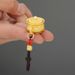 New Treasure Bowl Sand Gold Color Yuanbao Rotating Twelve Zodiac Pendant Metal Keychain Handle Piece_maomaolike.com