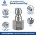 ESSENTIAL WASHER Plated Steel 1/4" Female Quick Connect Fittings Pressure Washer - Pressure Washer Plugs, 4200 PSI, 2 Pack_maomaolike.com