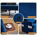 Adult Sleeper Chair Bed, 3-in-1 Convertible Sofa Chair Bed Pull-out Sofa Bed, Convenient Folding Tray Table With USB And Type-C Charging Ports For Living Room,BLUE,Fabric_maomaolike.com
