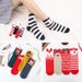 Christmas sock 4 pairs/set Cotton ladies cartoon cute Moose Christmas socks Medium stereo ears Christmas socks big red socks_maomaolike.com