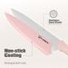 Kitchen Knife Set With Block, 14 Piece Pink Non-Stick Paint Coating Stainless Steel Knives Set, Anti-Rust And Dishwasher Safe, 12 Knives With Kitchen Shears And Block Pink_maomaolike.com