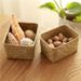 Seagrass Box Rattan Bamboo Grass Desktop Living Room Coffee Table Mini Kitchen Woven Storage Basket_maomaolike.com
