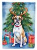 White Boxer Christmas Reindeer Garden Flag Mailbox Flag Decorative Yard Flag Banner Outside Patio Artwork Yard Flower Beds, Garden Size, Multicolor_maomaolike.com