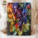 Grape Themed Painting Poster, Vibrant Stained Glass Mosaic Style Poster, Eye-catching Artistic Decor Suitable For Kitchen, Dining Room And Living Area_maomaolike.com