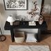60inches Rustic Farmhouse Console Table , Distressed Wood Finish Entryway Sofa Side Table For Living Room, Hallway, Black_maomaolike.com