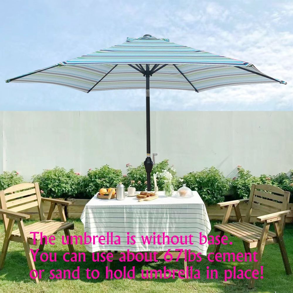 9FT TILT UMBRELLA With Stripes Fabric_maomaolike.com